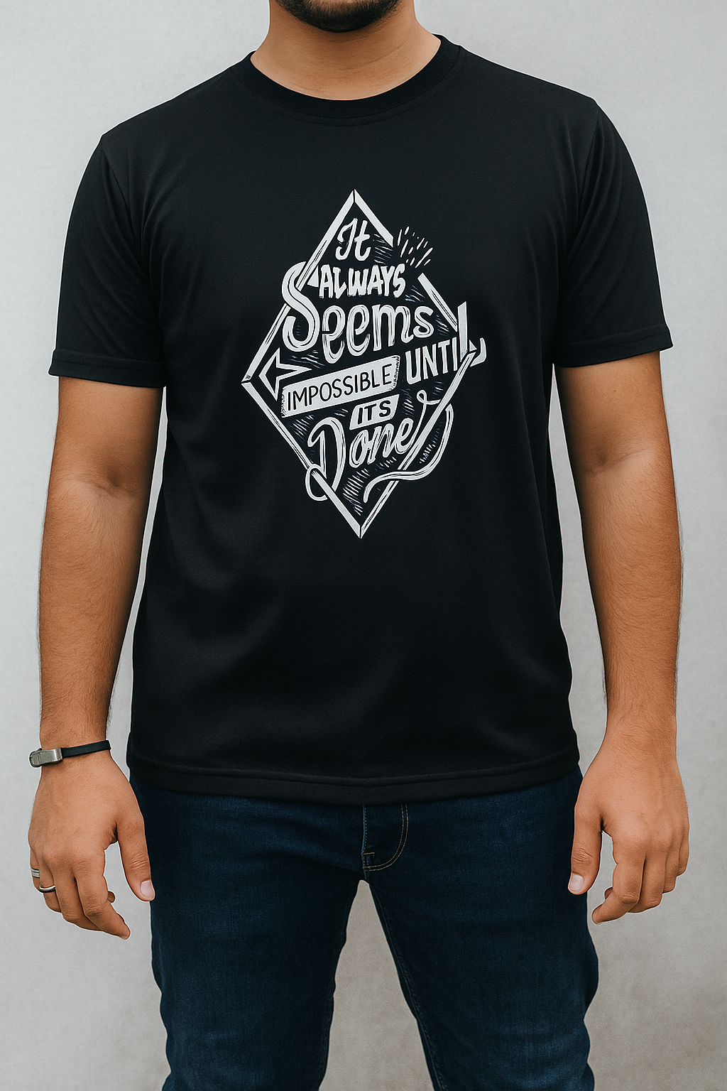 Black Printed T-Shirt