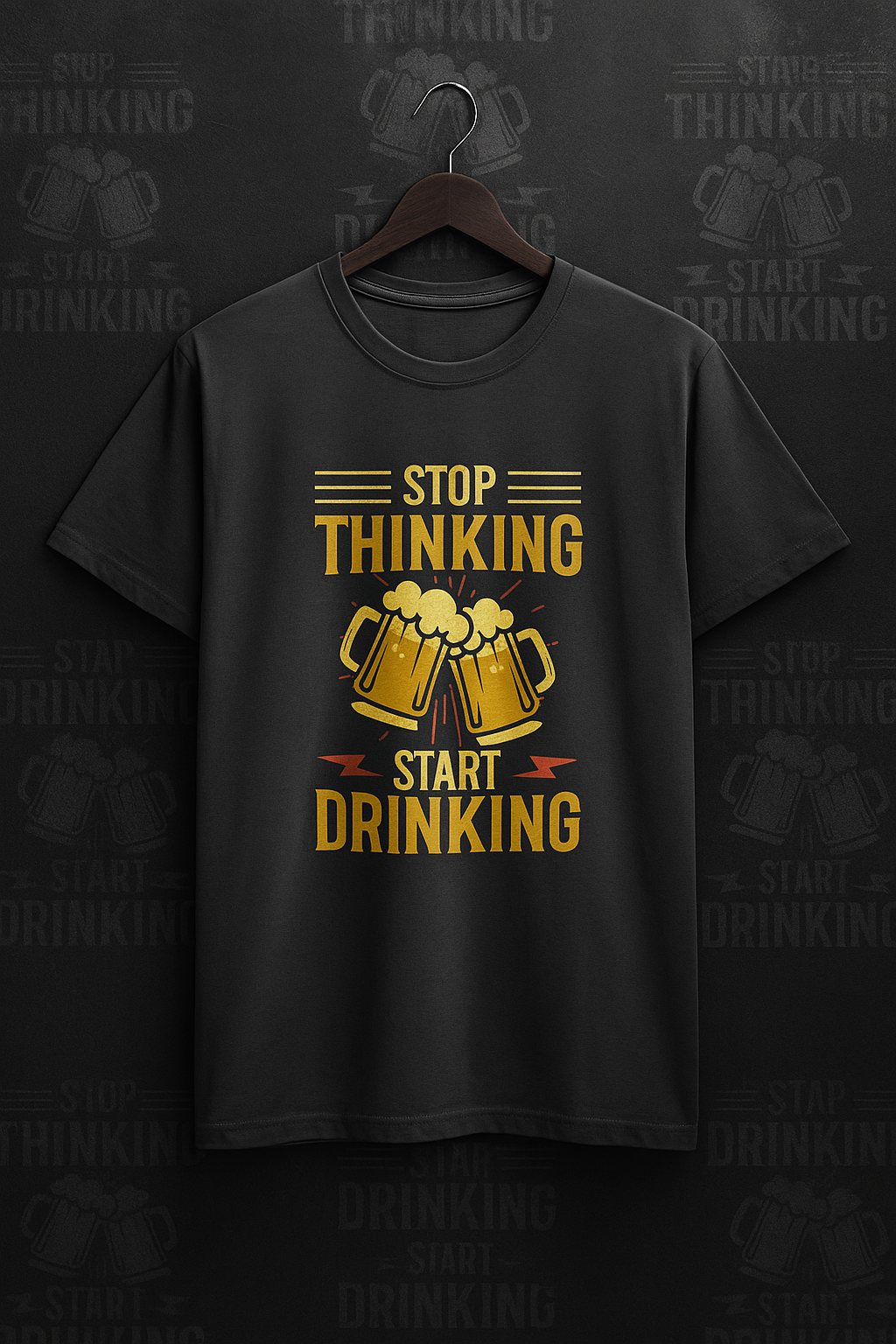 Dark Grey Graphic Printed T-Shirt