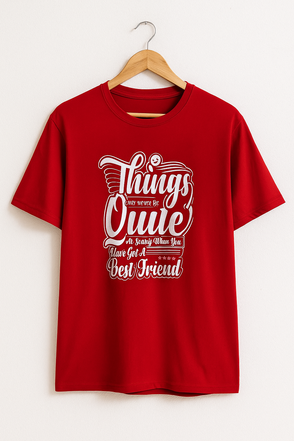 Red Best Friend Graphic T-Shirt